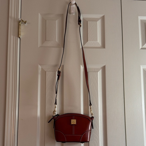 Dooney & Bourke Florentine Small Domed Crossbody Tan TNTN Leather w/ Dust Bag - Picture 7 of 11